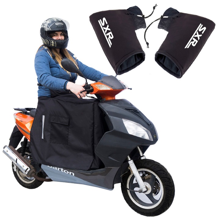 Set echipament pentru motocicleta, Poliester, Negru
