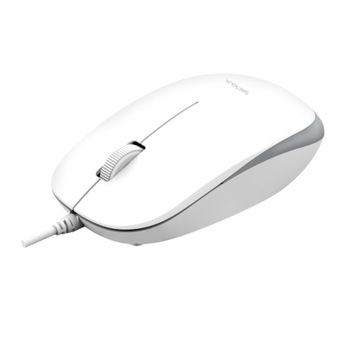 Mouse Serioux cu fir SRX9800WHT, USB, 1000 dpi, ambidextru, alb-gri