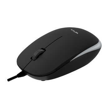 Mouse Serioux cu fir SRX9800BGR, USB, 1000 dpi, ambidextru, negru-gri