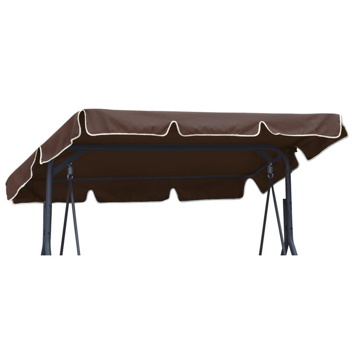 Сенник за градинска люлка, Ferocity, 166 x 112 см, кафяв, полиамид, тегло 0.5 кг, плътност 300 г/м², максимално натоварване 100 кг