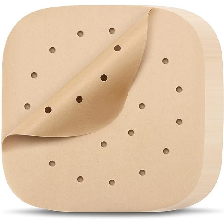 Set 200 hartii de copt pentru friteuza, Sunmostar, Hartie, 23 cm