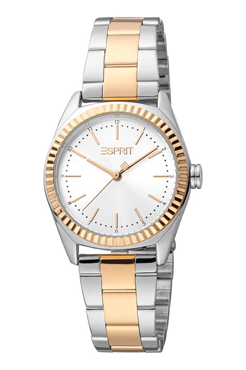 Esprit, Овален часовник от неръждаема стомана, Сребрист, Златист