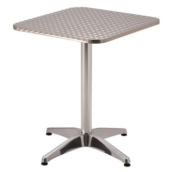 Masa patrata pentru gradina, Muhler, OYS6119, Aluminiu/MDF, 60 x 60 cm, Gri Masa patrata pentru gradina, Muhler, OYS6119, Aluminiu/MDF, 60 x 60 cm, Gri