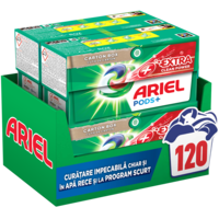 Detergent de rufe capsule Ariel PODS+ Extra Clean Power, 4x30 buc, 120 spalari