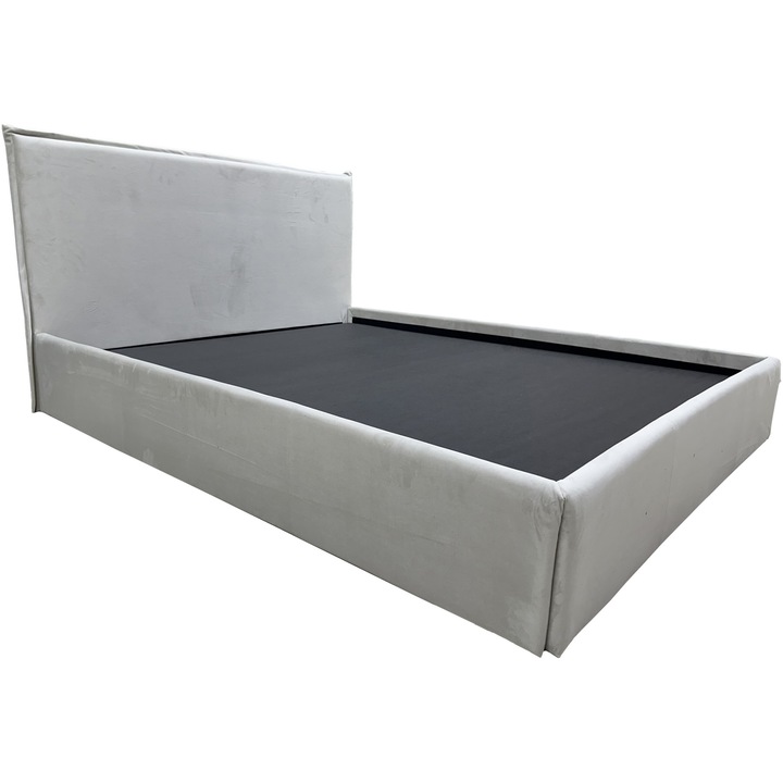 Pat tapitat KringX Artist, 160x200 cm , stofa, include suport saltea din PAL, culoare crem