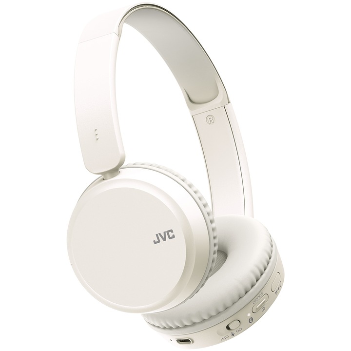 Casti audio On-Ear JVC HA-S36W-W-U, Bluetooth, Autonomie 35h, microfon, Alb