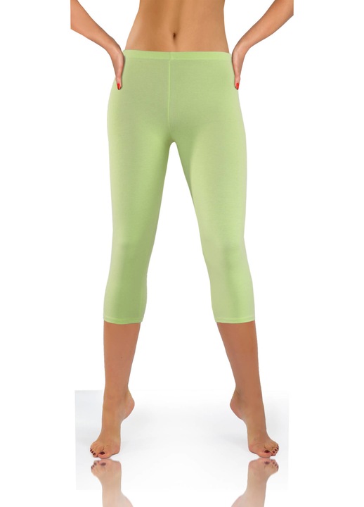 Colanți 3/4 sport dama, Sesto Senso, poliester, verde, Marimea 4XL