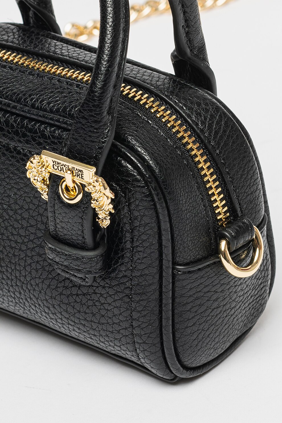 Versace Jeans Couture, Geanta crossbody din piele ecologica cu bareta ...