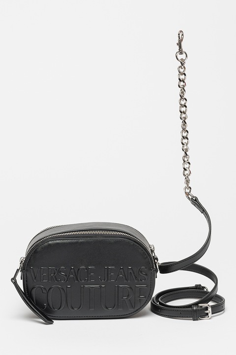 Versace Jeans Couture, Kerek crossbody táska, fekete