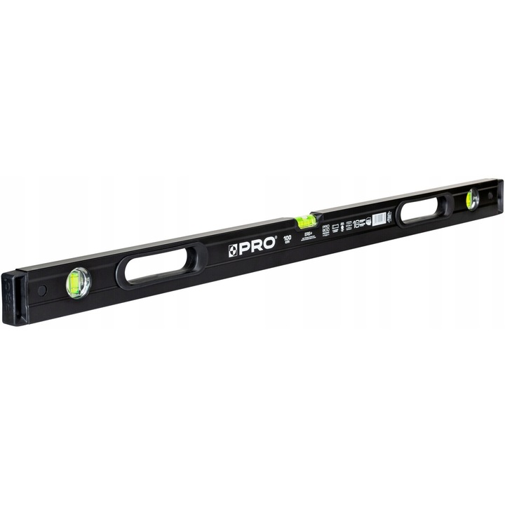 Nivela masurare, PRO, 120 cm, Aliaj aluminiu, Negru