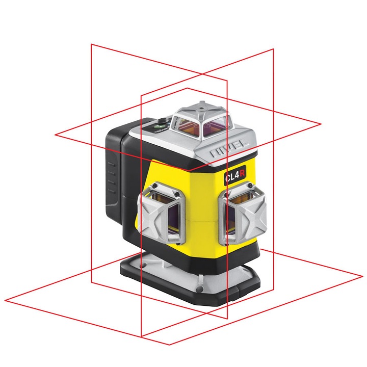 Nivela laser in cruce Nivel System CL4R, 4D, Multifunctionala, laser rosu, 4 planuri laser (360 grade)