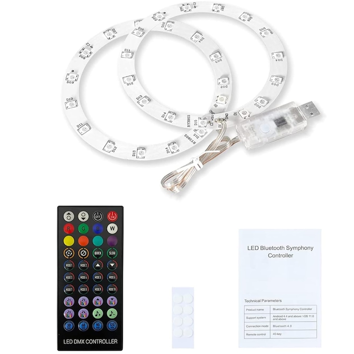 RGB LED szalag PS5-höz, 8 szín, USB, Multicolor