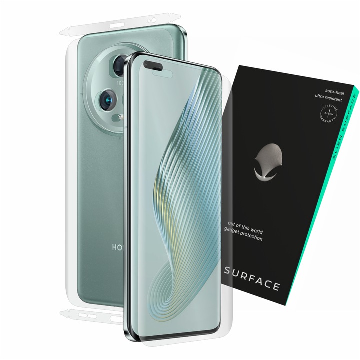 Alien Surface védőfólia Honor Magic 5 Pro-hoz, fedőlap, hátlap, oldalak, kamera