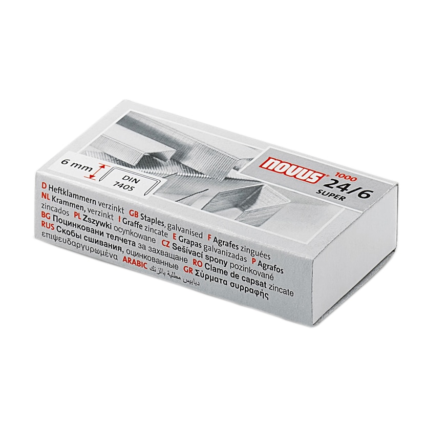 Capse Novus 24/6 super, 1000 buc/cutie