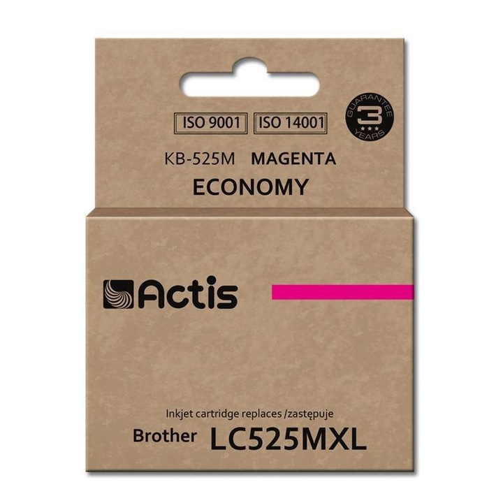Actis (Brother LC525M) Tintapatron Magenta (KB-525M)