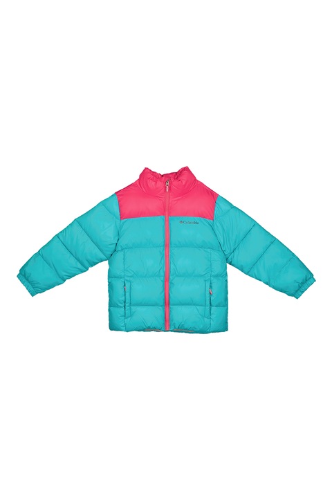 Columbia, Geaca bufanta si matlasata cu gluga Puffect™, Fucsia/Turcoaz