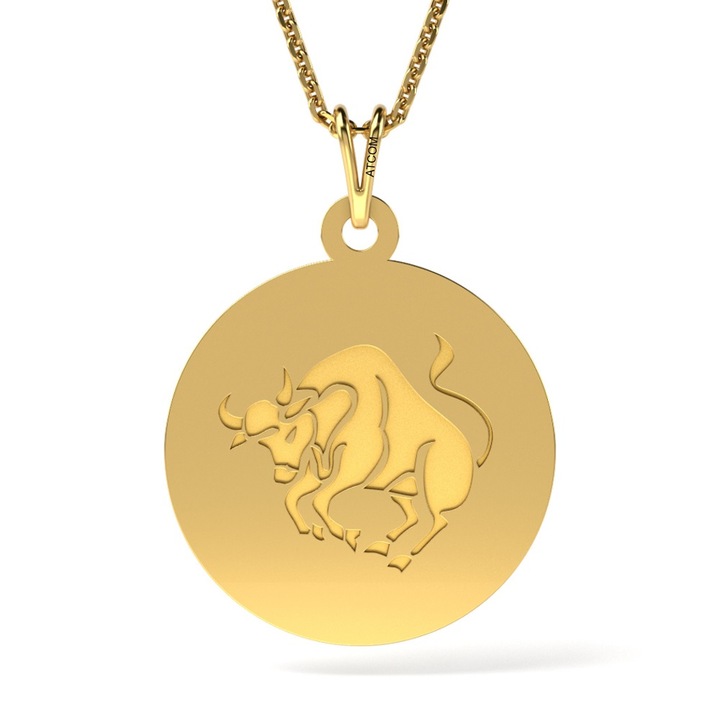 Висулка модел Taurus от жълто злато