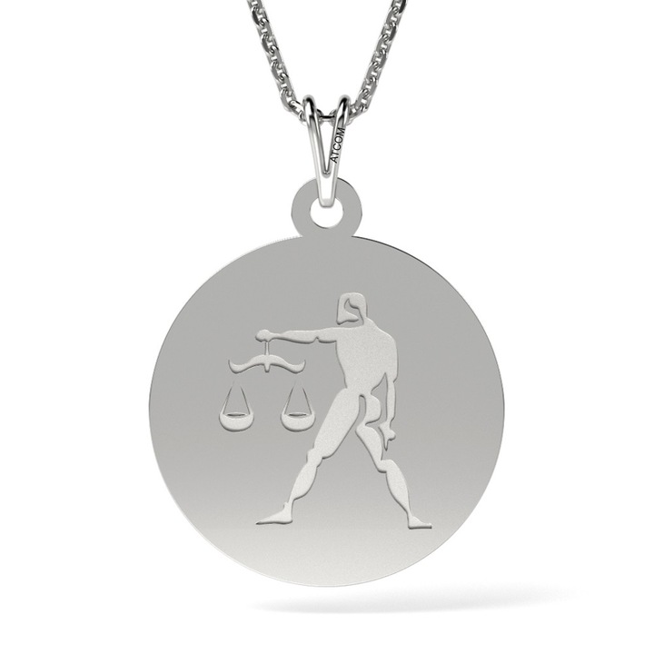 Медальон от бяло злато модел Везни