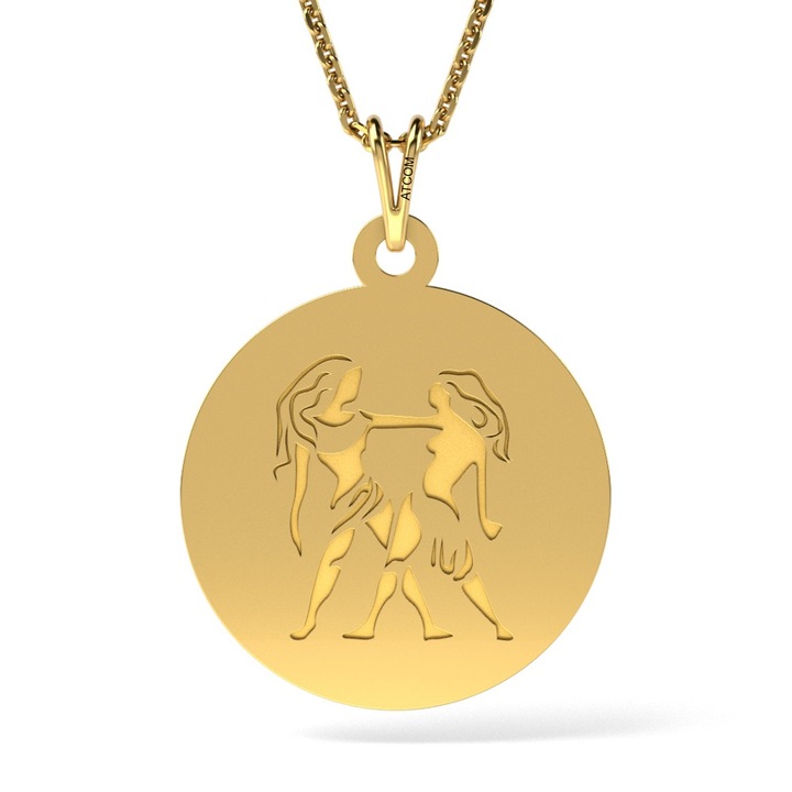 Висулка модел Gemini от жълто злато