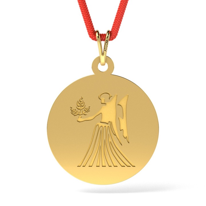 Медальон от жълто злато с канап модел Дева