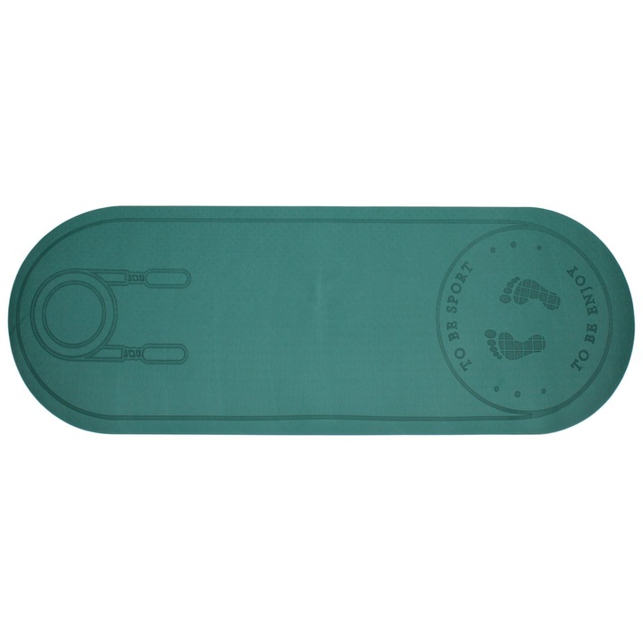 Saltea antrenament sarit coarda, Merco Jumping Mat 185, 185 x 66 x 0.5 cm, verde