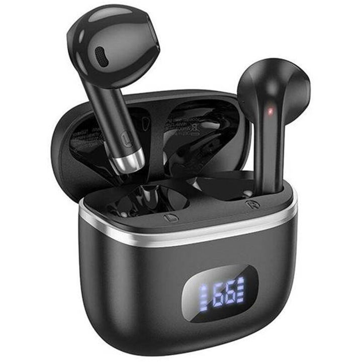 Hoco - Wireless Headset (EQ1) - TWS, Bluetooth 5.3, LED Digital Display - Black