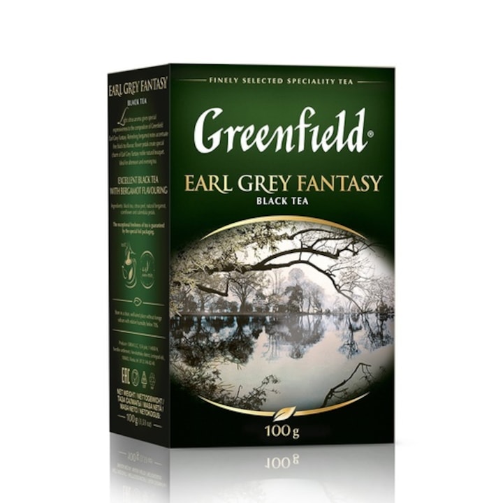 Черен чай Greenfield Earl Grey Fantasy, 100 гр., с вкус на бергамот