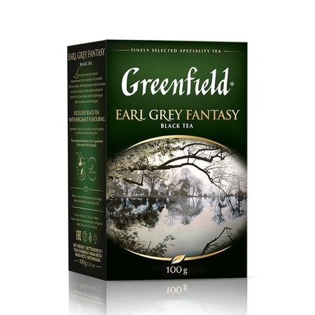 Черен чай Greenfield Earl Grey Fantasy, 100 гр., с вкус на бергамот ...