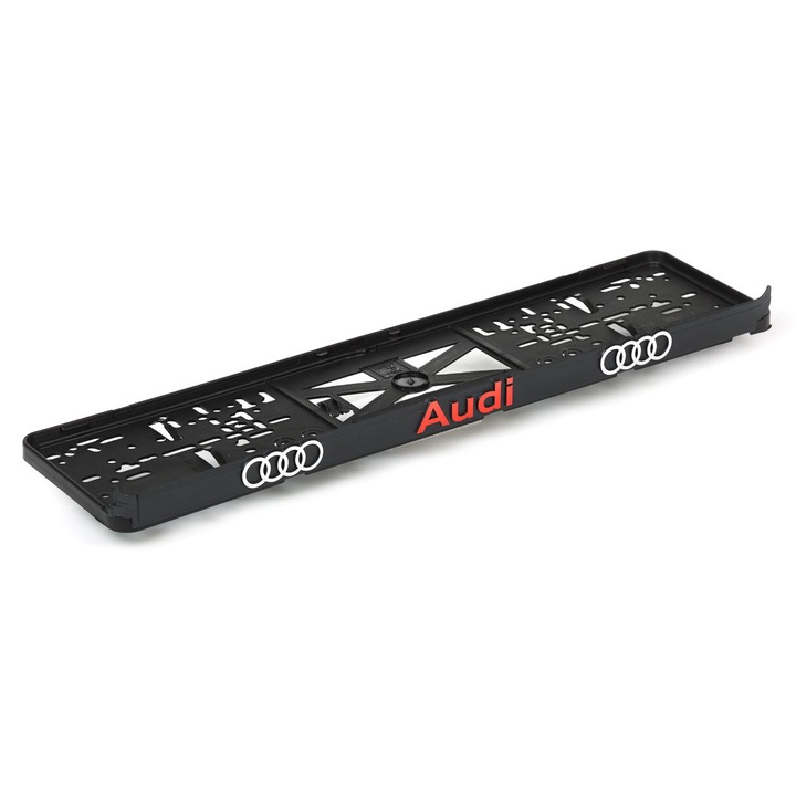 Set suport placute numar inmatriculare auto 3D (fata + spate) Audi