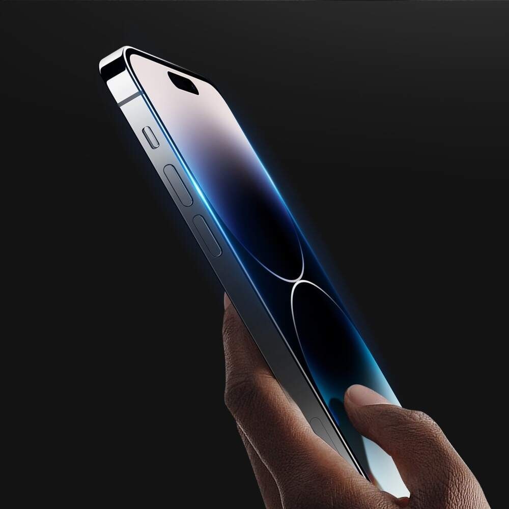 Pelicula de protectie Sticla compatibil cu Apple iPhone 15 Securizata, Full Carbune Glue