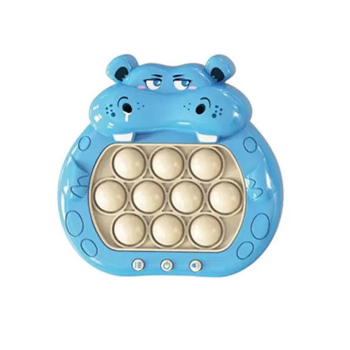 Jucarie Senzoriala Inteligenta De Apasat, Pop It Electronica, Albastru, Push Bubble, 50 Niveluri, 4 Moduri, Multiplayer, Memorie, Score Mode, Squeeze Poppet Antistres, lumini si muzica, pentru ameliorarea stresului, indemanare, memorie