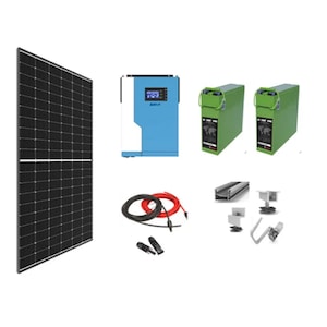 Sistem Off-Grid Solar complet 3 kW, 8 x Panouri fotovoltaice cu baterii, Invertor Hibrid 3,5 kW continuu/7 kW Varf