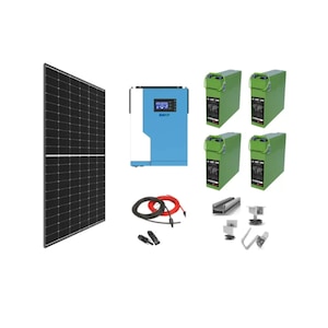 Sistem Off-Grid Solar complet 5 kW, 14 x Panouri fotovoltaice cu baterii 1765 x 1048 x 35 mm, Invertor Hibrid 5,5 kW continuu/11 kW Varf