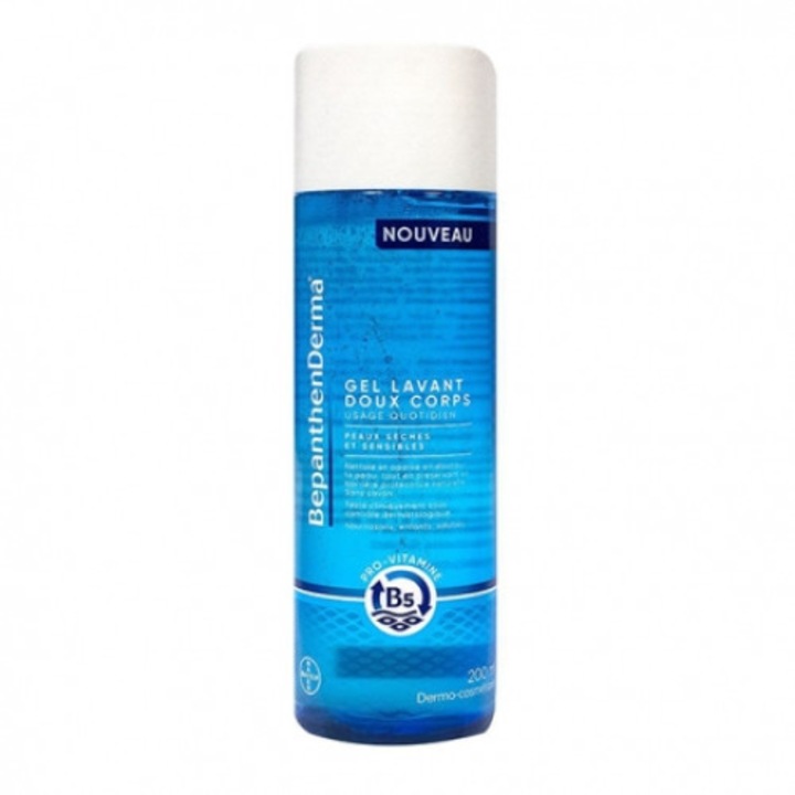 Tisztító gél, Bepanthen Derma, gyermekeknek és felnőtteknek, gyengéd formula, tökéletesen alkalmas érzékeny bőrre, 200 ml