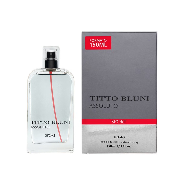 Titto Bluni férfi parfüm, Assoluto Sport Uomo, 150 ml