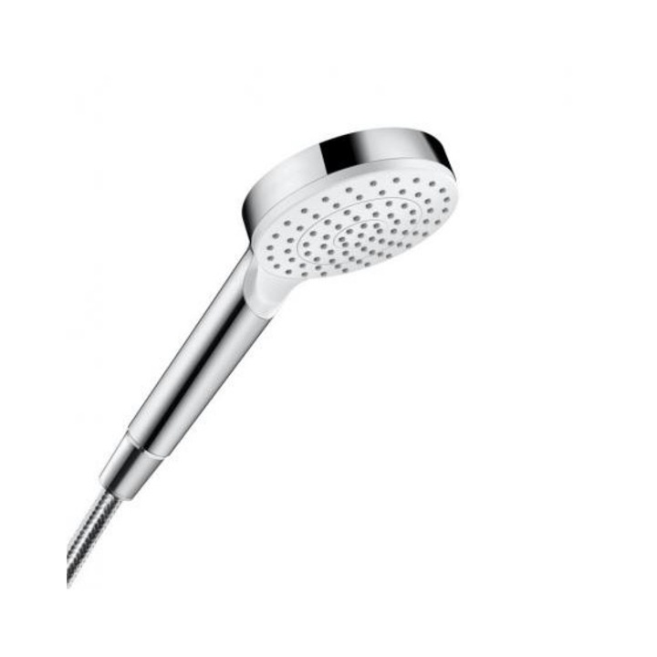 Para de dus Crometta Green, 1 jet, alb crom, 26334400 Hansgrohe