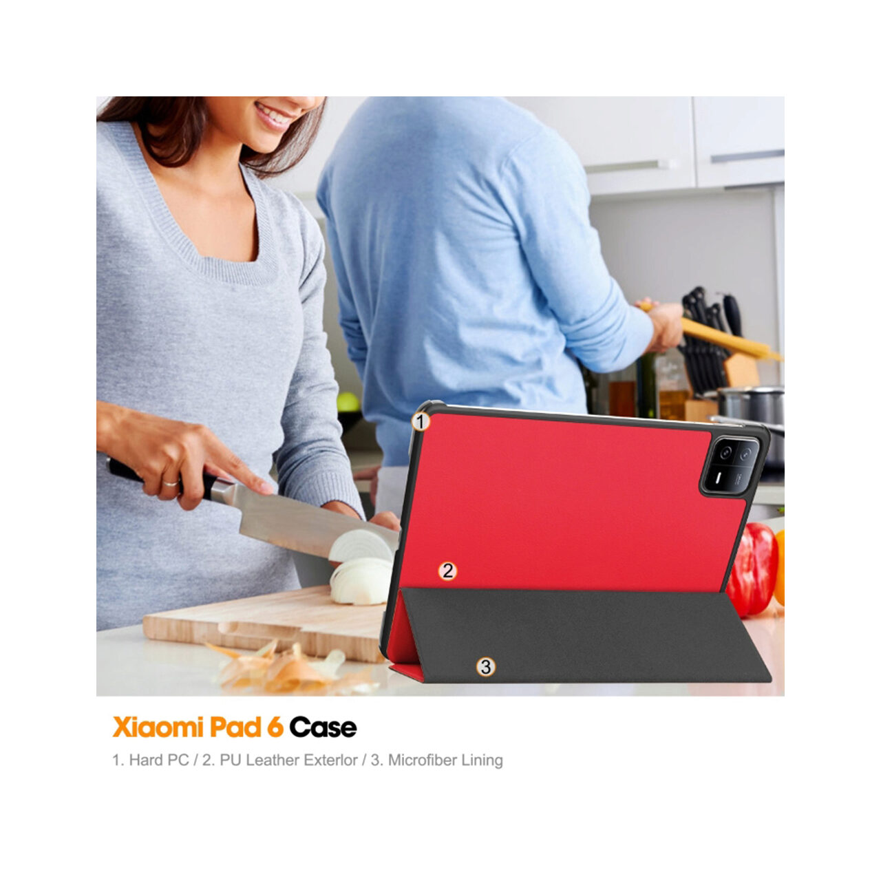 Husa pentru Xiaomi Pad 6 / Pad 6 Pro - Techsuit FoldPro - Red