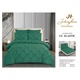 Lenjerie de pat dublu, Model Brodat, Finet, 6 piese, 2 persoane, Uni, 180x200cm, Verde