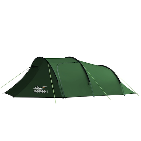 Cort cvadruplu, AlpenTent, 4,9 kg, 465 x 270 x 135 cm, Verde