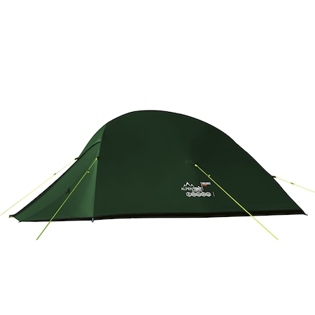 Cort dublu, AlpenTent, 2 kg, 275 x L 150 x H 110 cm, Verde