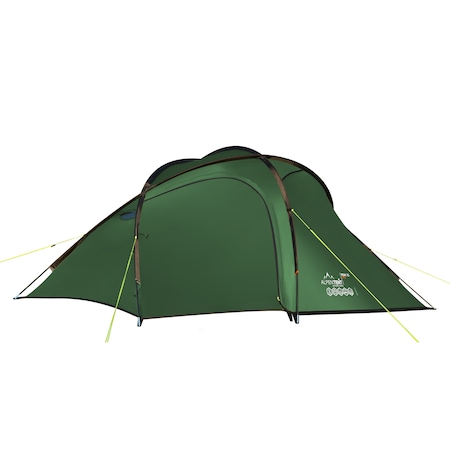 Cort pentru trei persoane, AlpenTent, 3,9 kg, 335 x L 200 x H 140 cm, Verde