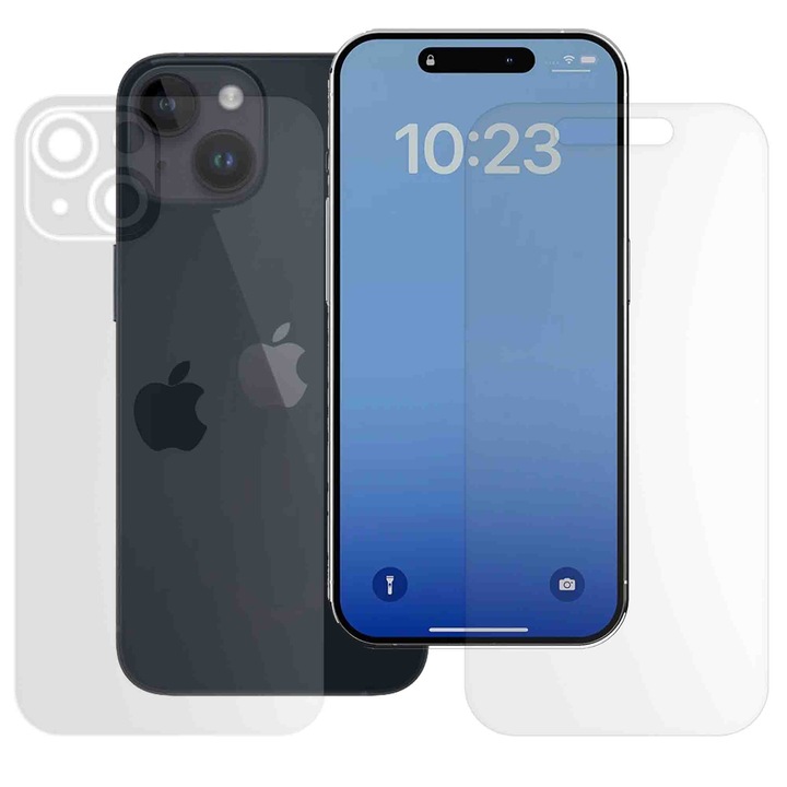 Set 2 folii mate SILKASE pentru Apple iPhone 15 Plus, protectie telefon, silicon