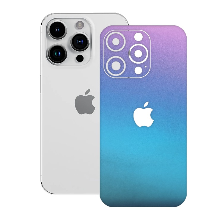 SILKASE bőrfólia Apple iPhone 15 Pro-hoz, matt türkiz, telefon hátvédő