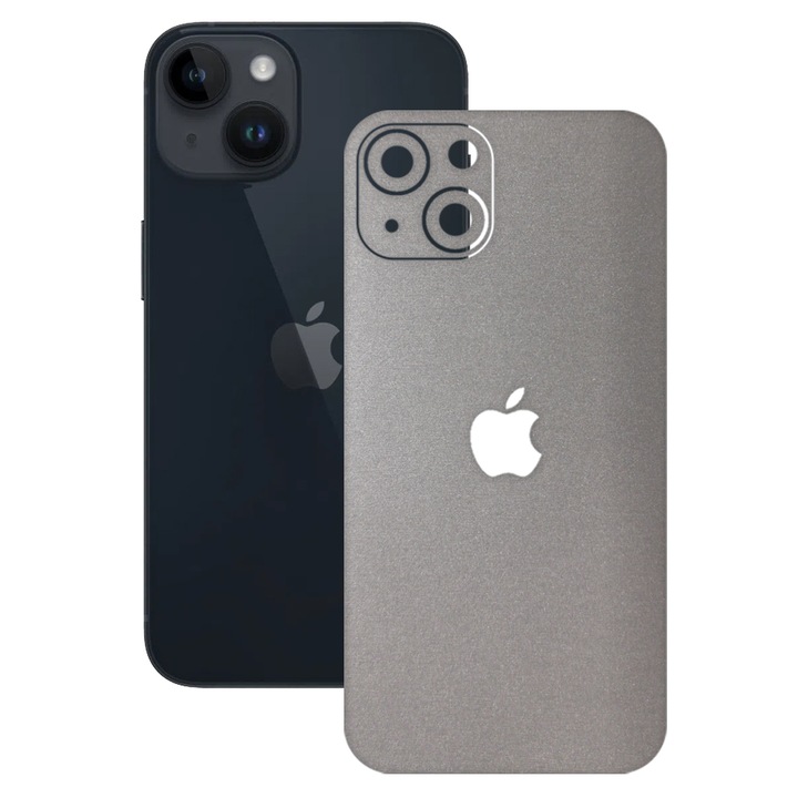 SILKASE bőrfólia Apple iPhone 15-höz, világosszürke, telefon hátvédő