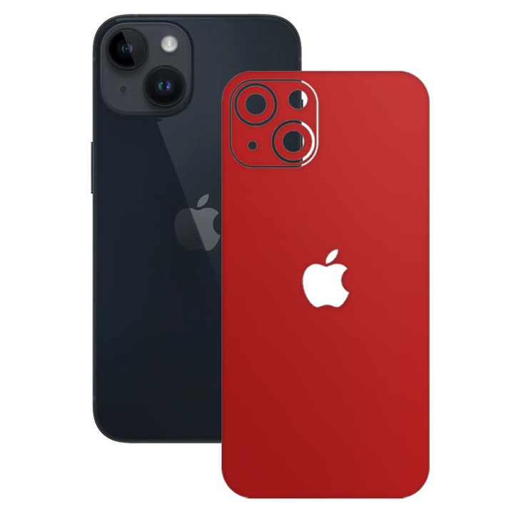 SILKASE bőrfólia Apple iPhone 15-höz, piros, telefon hátvédő