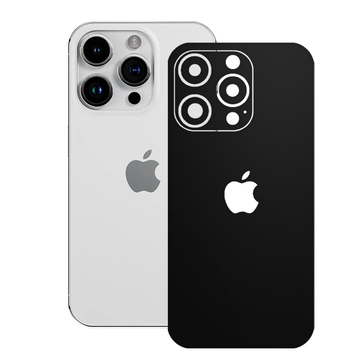 SILKASE bőrfólia Apple iPhone 15 Pro Max-hoz, jégszürke, telefon hátvédő