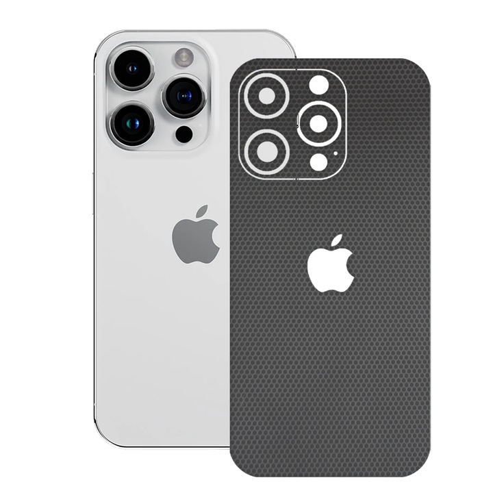 SILKASE bőrfólia Apple iPhone 15 Pro Max-hoz, mátrix, telefon hátvédő