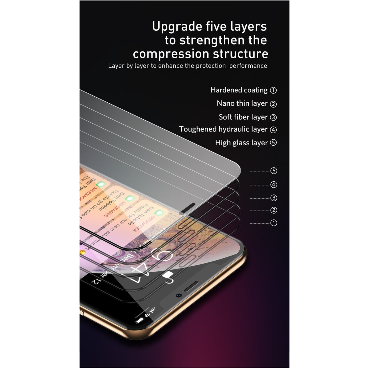 Folie Sticla Cristala 9D, Premium compatibila cu Iphone 14, Full Cover, Full Glue, Margini Negre