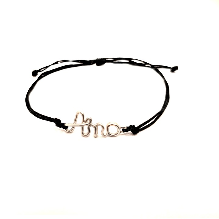 Bratara reglabila, Ana, realizata 100% manual, cu nume personalizat