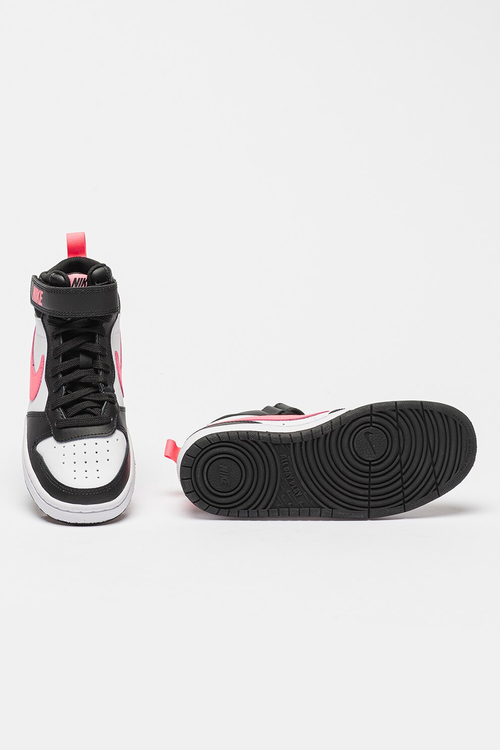 Nike, Pantofi sport mid-high cu insertii de piele Court Borough 2